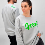 Sudadera de algodón orgánico unisex de felpa cepillada 300g/m² Waikiki color gris claro segunda vista de ambiente