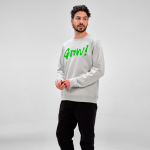 Sudadera de algodón orgánico unisex de felpa cepillada 300g/m² Waikiki color gris claro cuarta vista de ambiente