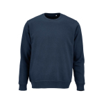 Sudadera de algodón orgánico unisex de felpa cepillada 300g/m² Waikiki color azul marino vista frontal