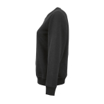 Sudadera de algodón orgánico de mujer cuello redondo 300g/m² Waikiki color negro tercera vista