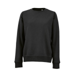 Sudadera de algodón orgánico de mujer cuello redondo 300g/m² Waikiki color negro vista frontal