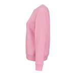 Sudadera de algodón orgánico de mujer cuello redondo 300g/m² Waikiki color rosa tercera vista