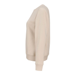 Sudadera de algodón orgánico de mujer cuello redondo 300g/m² Waikiki color beige tercera vista