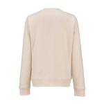 Sudadera de algodón orgánico de mujer cuello redondo 300g/m² Waikiki color beige vista trasera