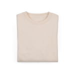 Sudadera de algodón orgánico de mujer cuello redondo 300g/m² Waikiki color beige segunda vista frontal