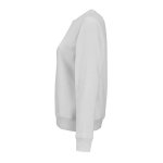 Sudadera de algodón orgánico de mujer cuello redondo 300g/m² Waikiki color gris claro tercera vista