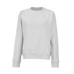 Sudadera de algodón orgánico de mujer cuello redondo 300g/m² Waikiki color gris claro vista frontal