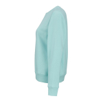 Sudadera de algodón orgánico de mujer cuello redondo 300g/m² Waikiki color verde claro tercera vista