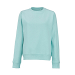 Sudadera de algodón orgánico de mujer cuello redondo 300g/m² Waikiki color verde claro vista frontal