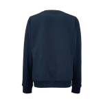 Sudadera de algodón orgánico de mujer cuello redondo 300g/m² Waikiki color azul marino vista trasera