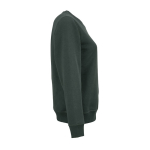 Sudadera de algodón orgánico de mujer cuello redondo 300g/m² Waikiki color verde oscuro segunda vista