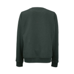 Sudadera de algodón orgánico de mujer cuello redondo 300g/m² Waikiki color verde oscuro vista trasera