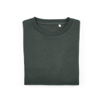 Sudadera de algodón orgánico de mujer cuello redondo 300g/m² Waikiki color verde oscuro segunda vista frontal