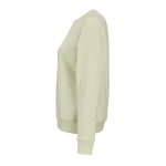 Sudadera de algodón orgánico de mujer cuello redondo 300g/m² Waikiki color verde pastel tercera vista