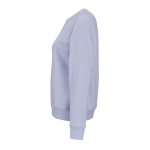 Sudadera de algodón orgánico de mujer cuello redondo 300g/m² Waikiki color azul pastel tercera vista