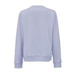 Sudadera de algodón orgánico de mujer cuello redondo 300g/m² Waikiki color azul pastel vista trasera