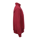 Sudadera de algodón orgánico unisex con cremallera 1/4 340g/m² Malibu color burdeos segunda vista