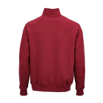 Sudadera de algodón orgánico unisex con cremallera 1/4 340g/m² Malibu color burdeos vista trasera