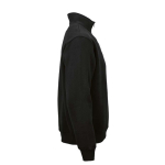 Sudadera de algodón orgánico unisex con cremallera 1/4 340g/m² Malibu color negro segunda vista