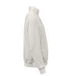 Sudadera de algodón orgánico unisex con cremallera 1/4 340g/m² Malibu color blanco segunda vista