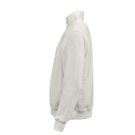Sudadera de algodón orgánico unisex con cremallera 1/4 340g/m² Malibu color blanco tercera vista