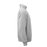 Sudadera de algodón orgánico unisex con cremallera 1/4 340g/m² Malibu color gris jaspeado segunda vista