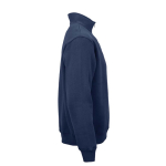 Sudadera de algodón orgánico unisex con cremallera 1/4 340g/m² Malibu color azul marino segunda vista