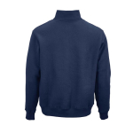 Sudadera de algodón orgánico unisex con cremallera 1/4 340g/m² Malibu color azul marino vista trasera