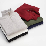 Sudadera de algodón orgánico unisex con cremallera 1/4 340g/m² Malibu