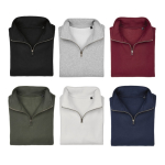 Sudadera de algodón orgánico unisex con cremallera 1/4 340g/m² Malibu