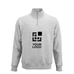 Sudadera de algodón orgánico unisex con cremallera 1/4 340g/m² Malibu vista principal