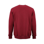 Sudadera de algodón orgánico unisex con cuello redondo 340g/m² Nazaré color burdeos vista trasera