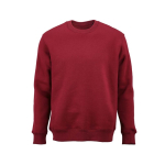 Sudadera de algodón orgánico unisex con cuello redondo 340g/m² Nazaré color burdeos vista frontal