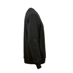 Sudadera de algodón orgánico unisex con cuello redondo 340g/m² Nazaré color negro segunda vista
