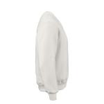 Sudadera de algodón orgánico unisex con cuello redondo 340g/m² Nazaré color blanco segunda vista