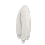 Sudadera de algodón orgánico unisex con cuello redondo 340g/m² Nazaré color blanco tercera vista
