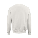 Sudadera de algodón orgánico unisex con cuello redondo 340g/m² Nazaré color blanco vista trasera