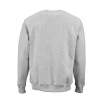 Sudadera de algodón orgánico unisex con cuello redondo 340g/m² Nazaré color gris jaspeado vista trasera