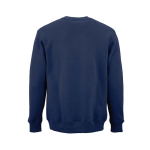 Sudadera de algodón orgánico unisex con cuello redondo 340g/m² Nazaré color azul marino vista trasera