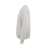 Sudadera de algodón orgánico unisex con cuello redondo 340g/m² Nazaré color gris claro jaspeado tercera vista