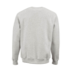 Sudadera de algodón orgánico unisex con cuello redondo 340g/m² Nazaré color gris claro jaspeado vista trasera