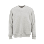 Sudadera de algodón orgánico unisex con cuello redondo 340g/m² Nazaré color gris claro jaspeado vista frontal