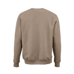 Sudadera de algodón orgánico unisex con cuello redondo 340g/m² Nazaré color marrón claro vista trasera
