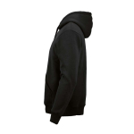 Sudadera de algodón orgánico unisex con capucha 340g/m² Tulum color negro tercera vista