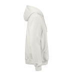 Sudadera de algodón orgánico unisex con capucha 340g/m² Tulum color blanco segunda vista