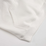 Sudadera de algodón orgánico unisex con capucha 340g/m² Tulum color blanco segunda vista de detalle