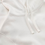 Sudadera de algodón orgánico unisex con capucha 340g/m² Tulum color blanco vista de detalle