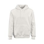 Sudadera de algodón orgánico unisex con capucha 340g/m² Tulum color blanco vista frontal
