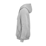 Sudadera de algodón orgánico unisex con capucha 340g/m² Tulum color gris jaspeado tercera vista