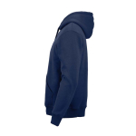 Sudadera de algodón orgánico unisex con capucha 340g/m² Tulum color azul marino tercera vista